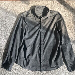 lululemon Men’s Gray Casual Button Down Shirt (L)